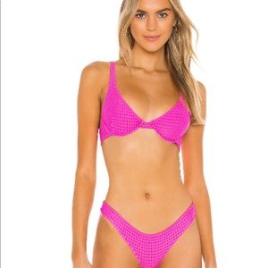 ACACIA Geneva Mesh Bikini in Neon Rose
